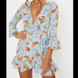 Floral Wrap Tea Dress